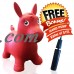 ToysOpoly Inflatable Horse Bouncer - Cutest Ride - on Bouncy Animal Hopper for Kids with Eco-Friendly Rubber (Red)   